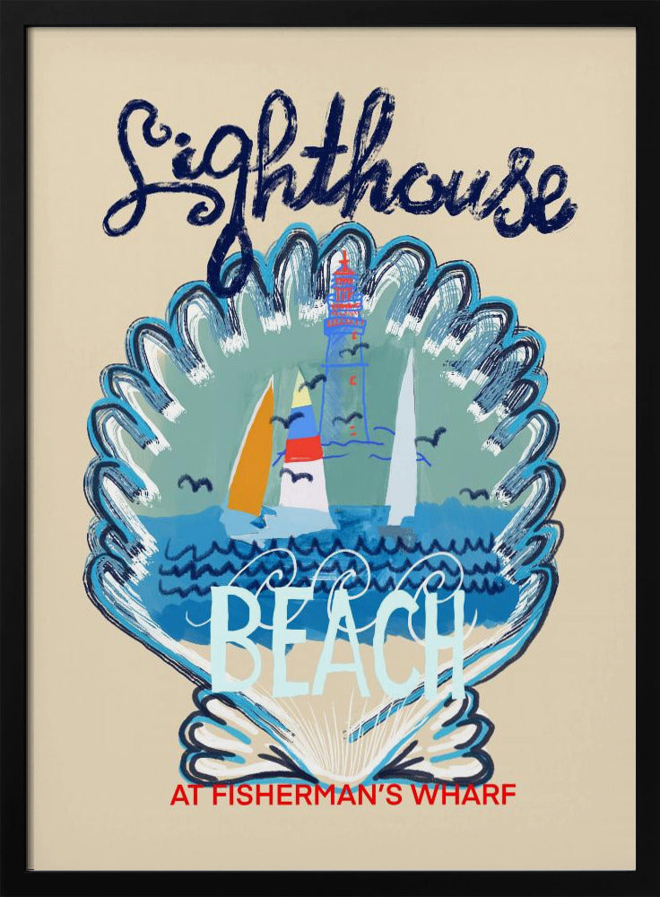 Lighthouse Beach Poster | Poster