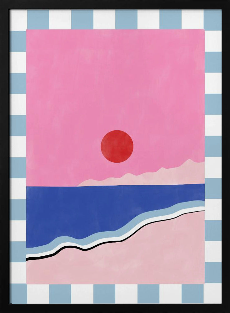 Minimalistische Strandszene | Poster