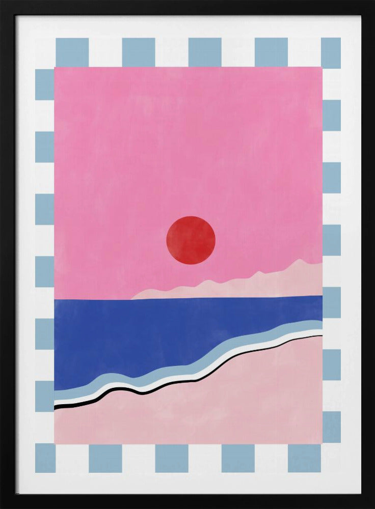 Minimalistische Strandszene | Poster