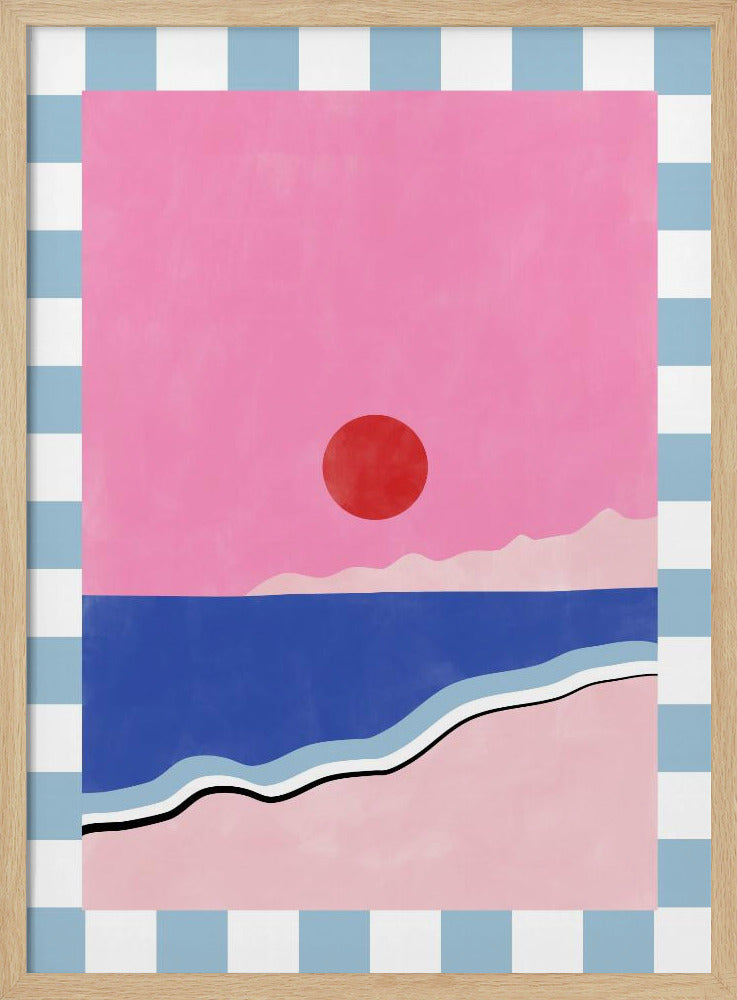 Minimalistische Strandszene | Poster