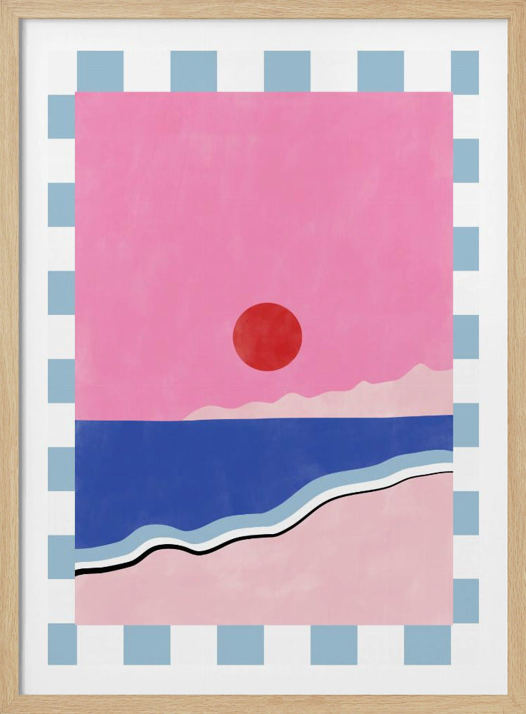 Minimalistische Strandszene | Poster