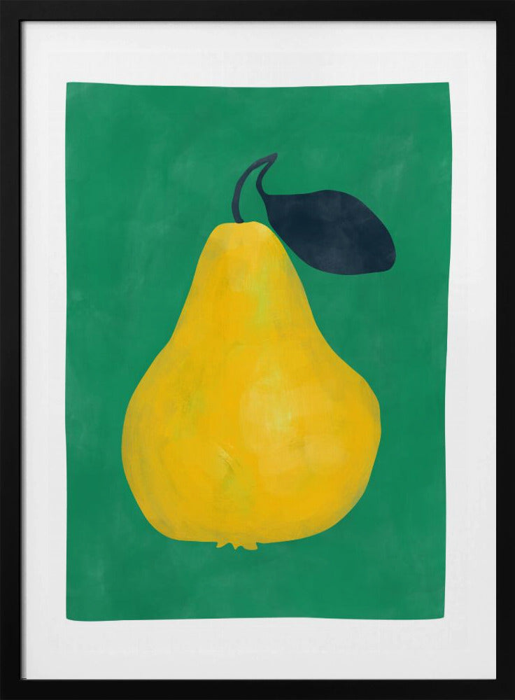 Minimalistisches Gelbes Birnen-Poster