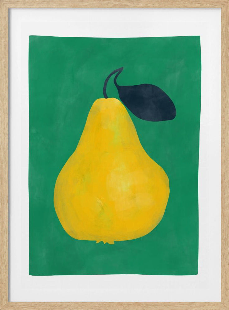 Minimalistisches Gelbes Birnen-Poster