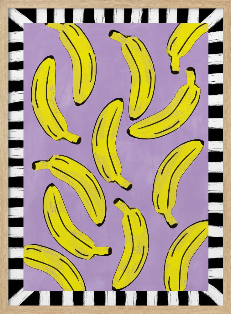 Gelbe Bananen Abstrakt | Poster