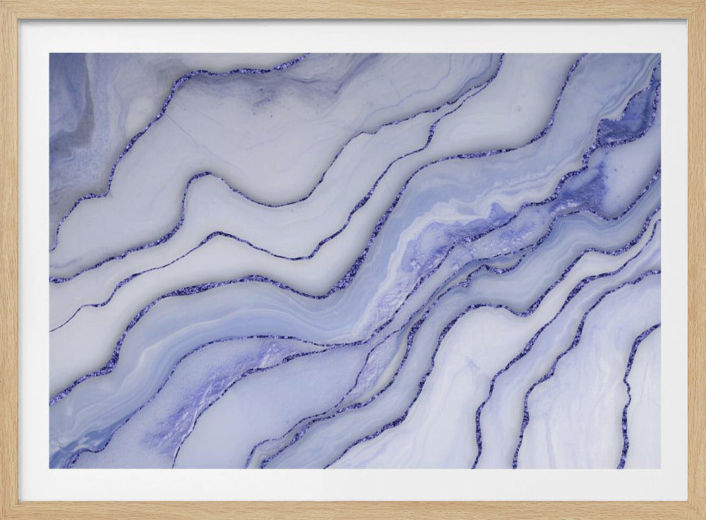 Marmor Luxus Blau | Poster
