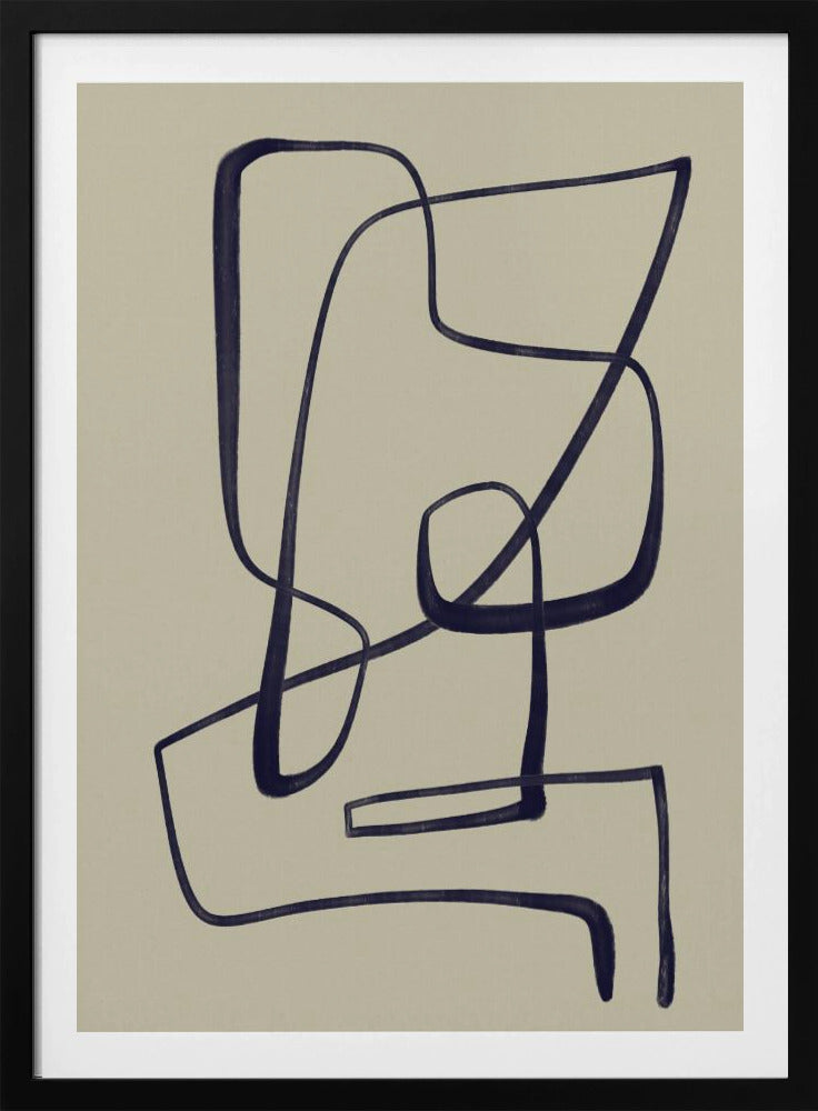 Geschwungener Linientanz | Poster