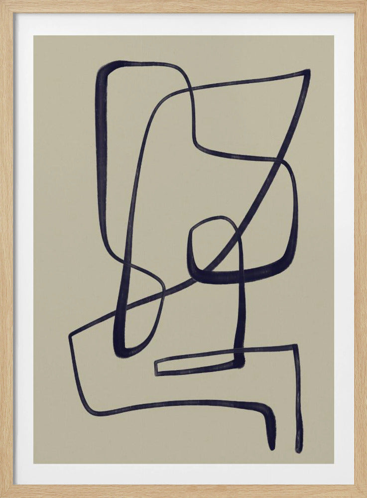 Geschwungener Linientanz | Poster