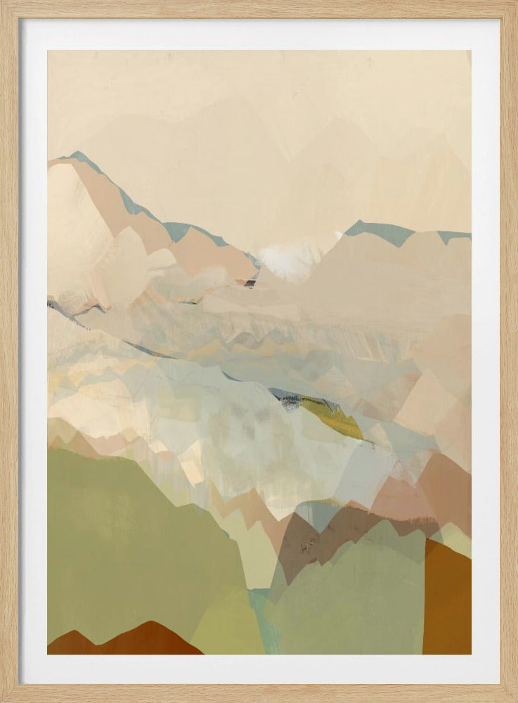 Pfirsichfarbene Bergkette 1 | Poster