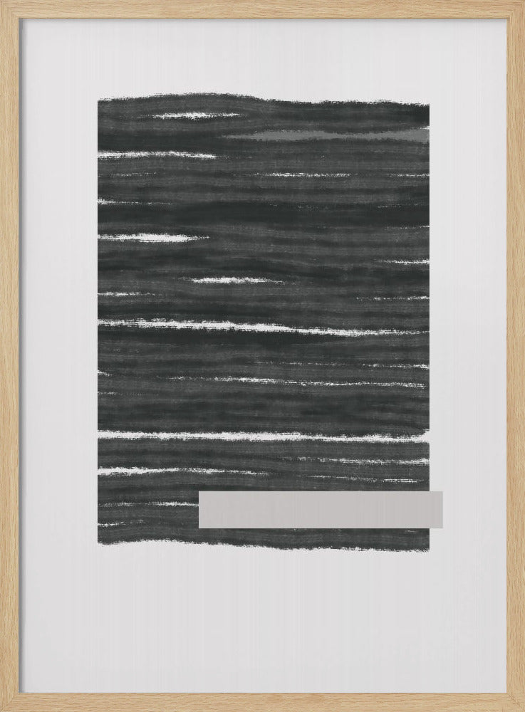 schwarze horizontale Pinselstriche | Poster