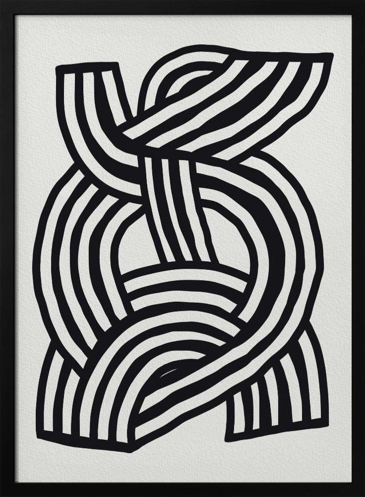 Abstraktes Linienkunstgemälde der Mitte des Jahrhunderts | Poster