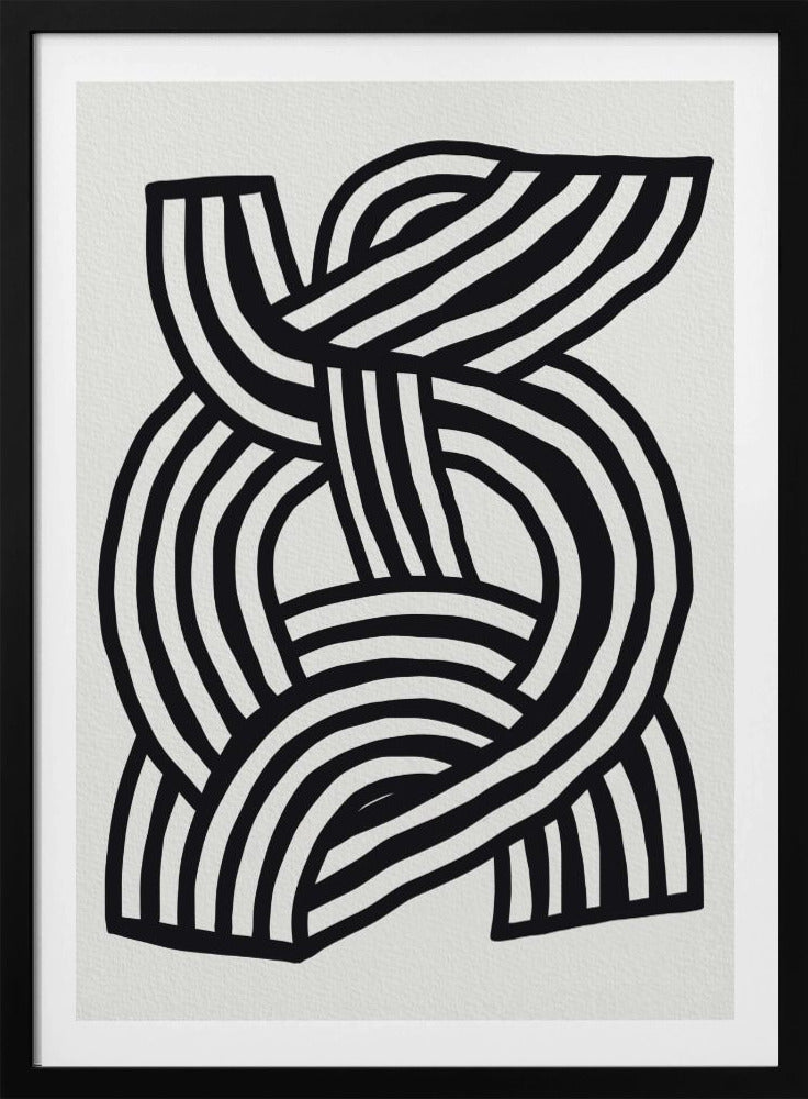 Abstraktes Linienkunstgemälde der Mitte des Jahrhunderts | Poster