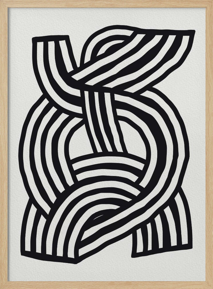 Abstraktes Linienkunstgemälde der Mitte des Jahrhunderts | Poster