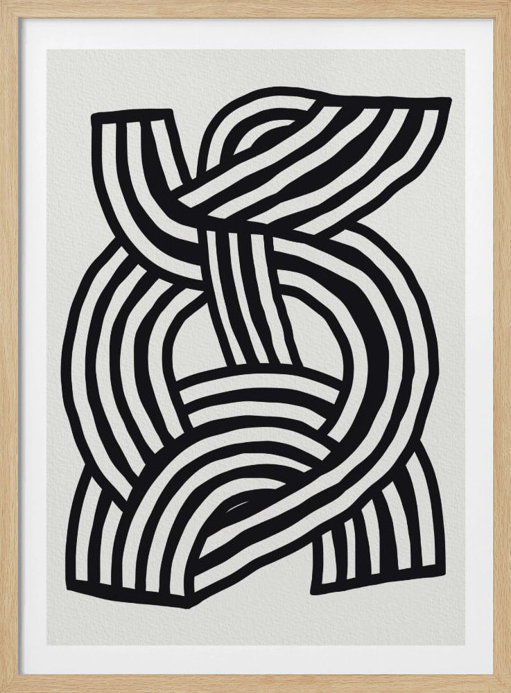 Abstraktes Linienkunstgemälde der Mitte des Jahrhunderts | Poster