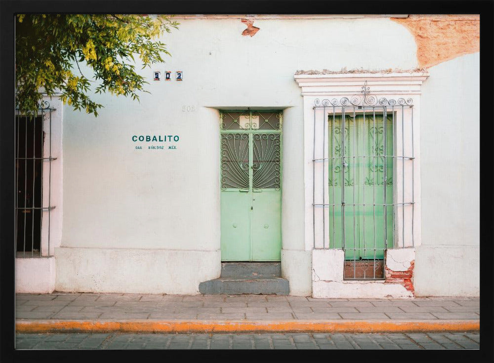 Straße in Oaxaca | Farbenfrohe Pastellfotografie aus Mexiko | Poster
