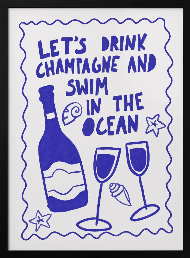Champagner und Ozean | Poster