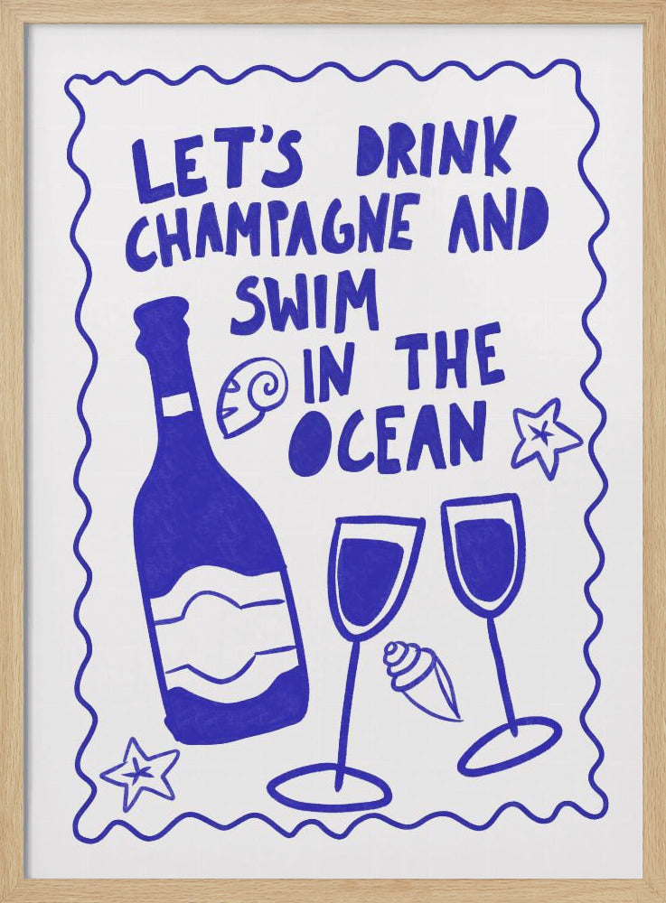 Champagner und Ozean | Poster