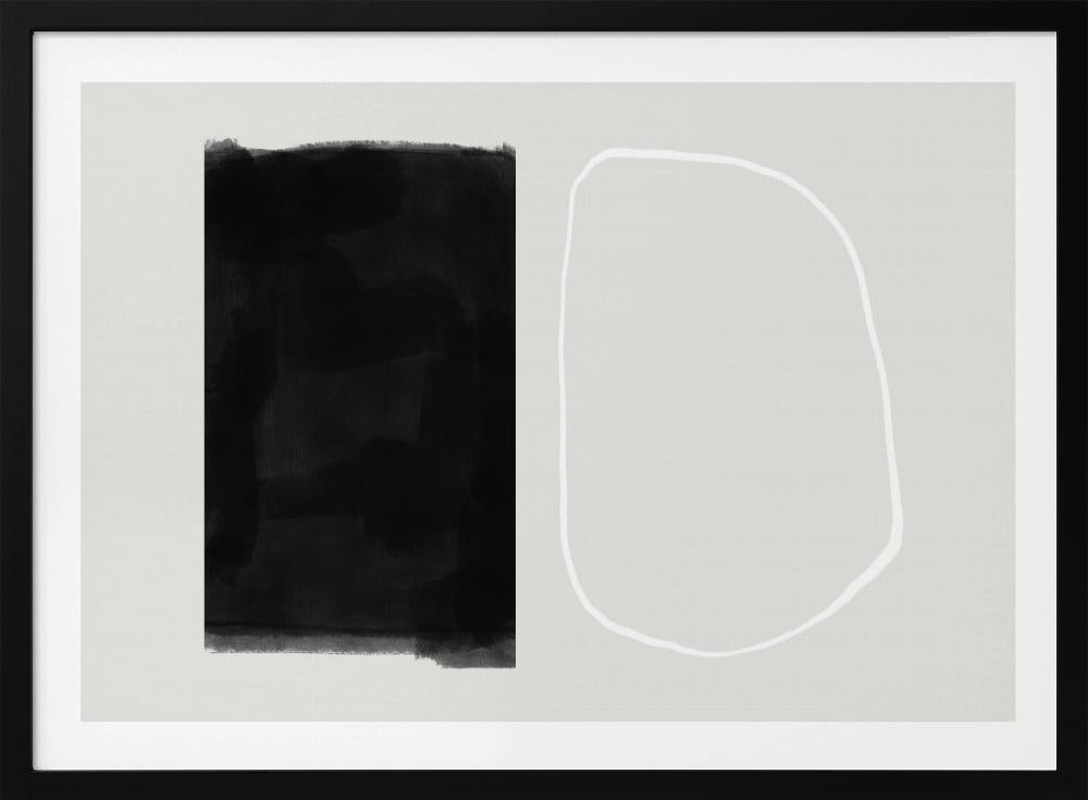 Solide schwarze rechteckige Form | Poster