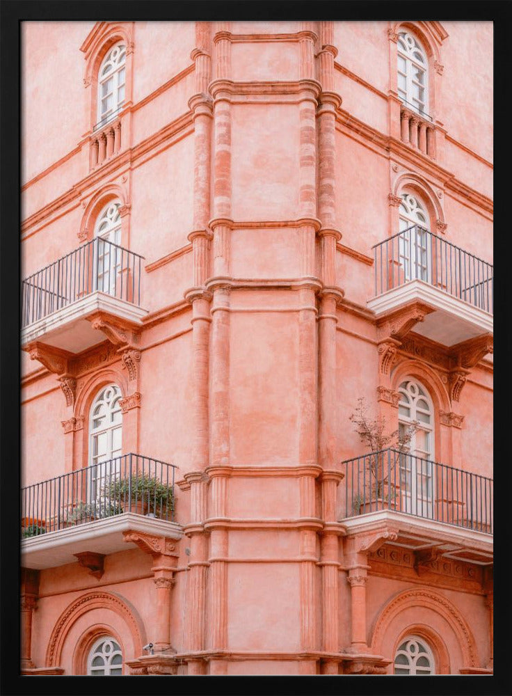 Pastellrosa Umbrien | Italien Reisefotografie | Poster