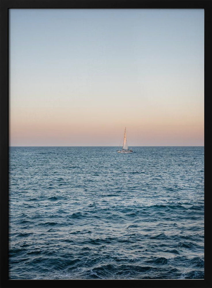 Segeln an der Amalfiküste bei Sonnenuntergang | Italien Reisefotografie | Poster