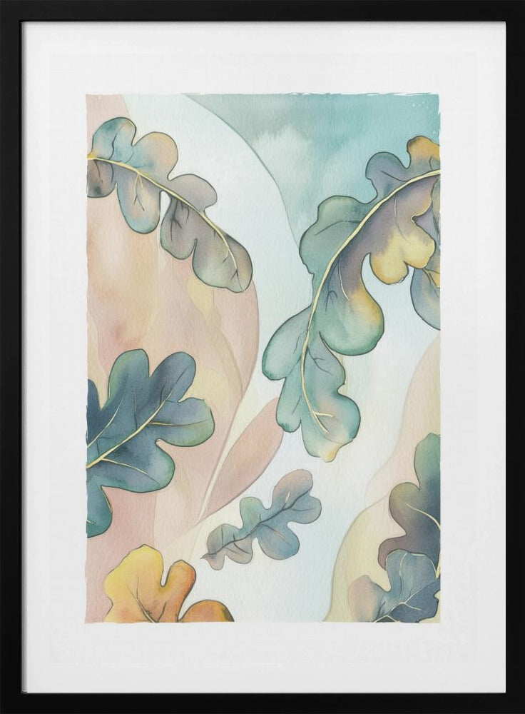 Aquarell Eichenblätter | Poster