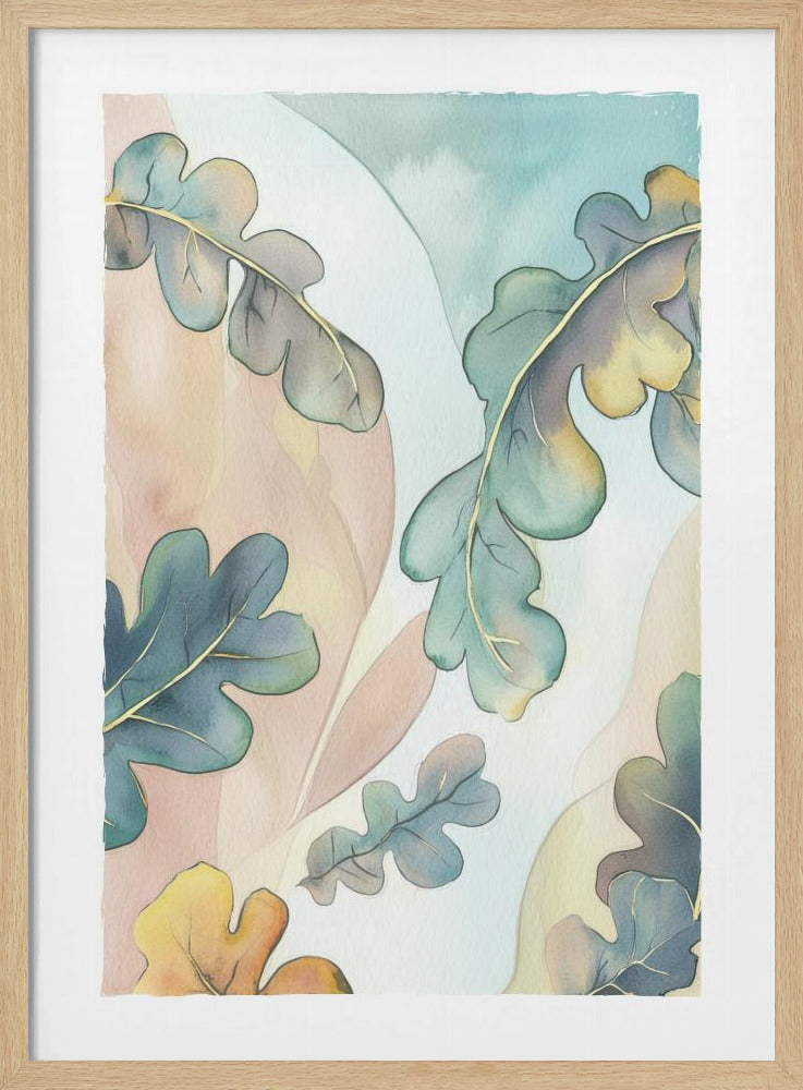 Aquarell Eichenblätter | Poster