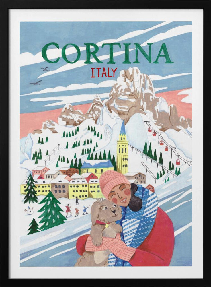 Reiseposter Frau in Cortina, Italien | Poster