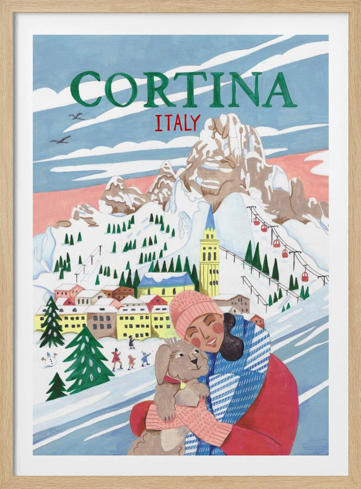 Reiseposter Frau in Cortina, Italien | Poster
