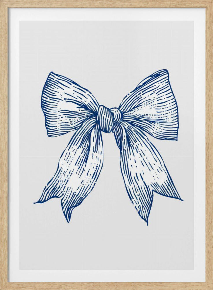Dunkelblaue Küstenstreifenschleife | Poster