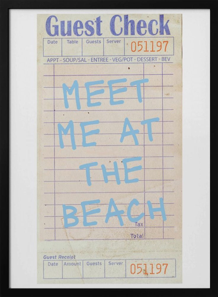 Triff mich am Strand Blau | Poster