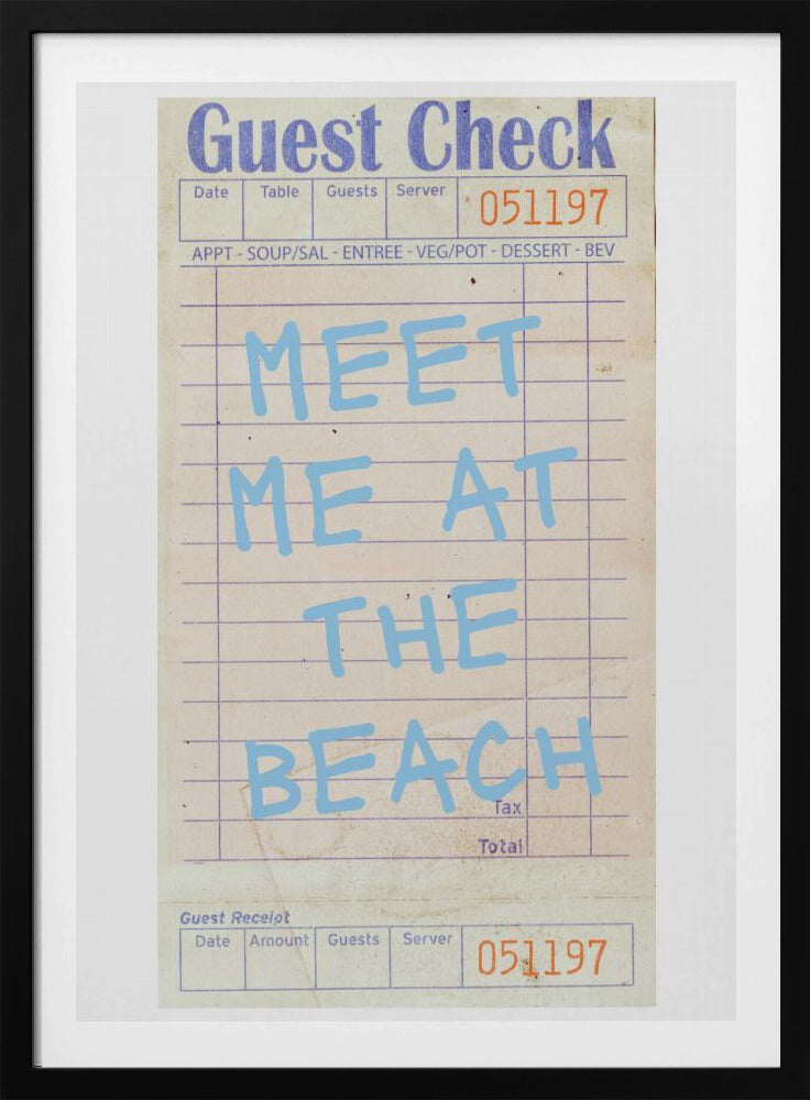 Triff mich am Strand Blau | Poster