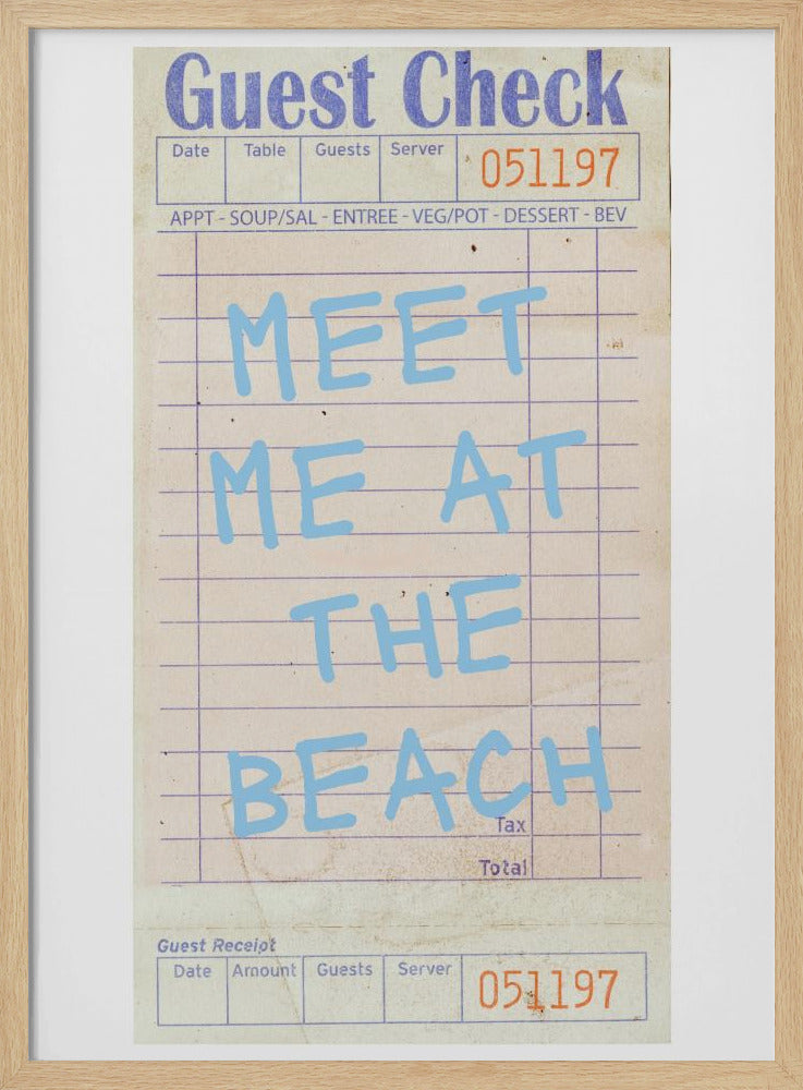 Triff mich am Strand Blau | Poster