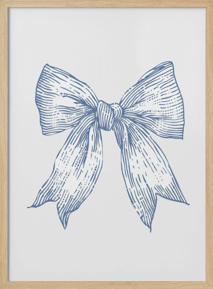 Nautische hellblaue Schleife | Poster