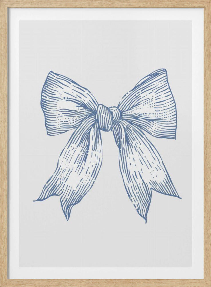 Nautische hellblaue Schleife | Poster