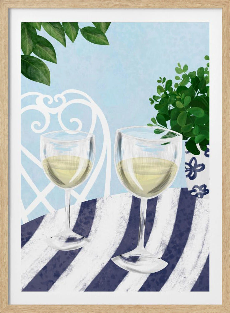 Weißwein unterm Baum | Poster