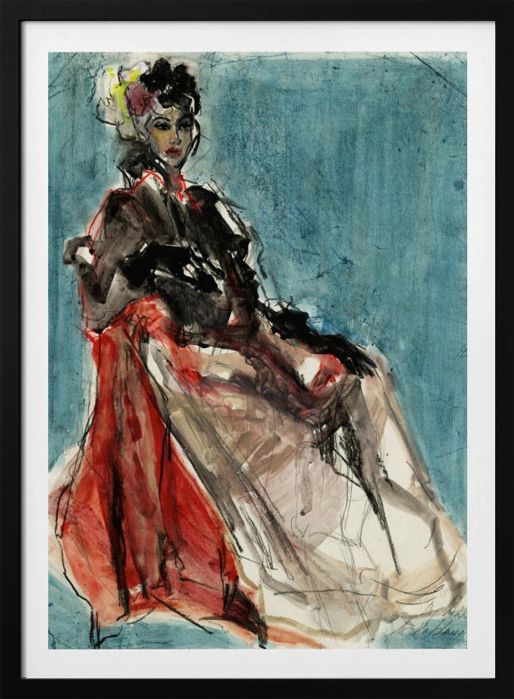 Elegante Pose eines Frauenporträts | Poster