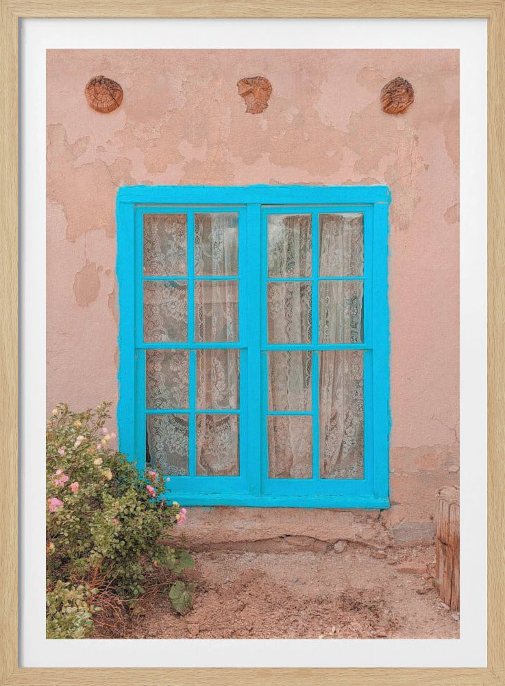 Türkises Fenster – Taos, New Mexico | Poster