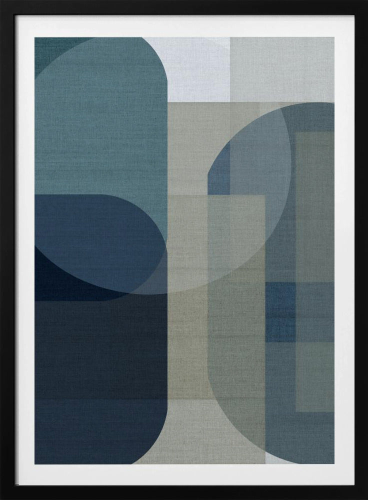Gewebte blaue Schichten 1 | Poster