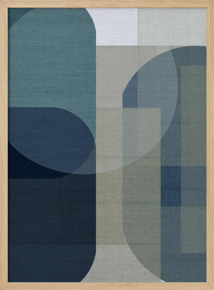 Gewebte blaue Schichten 1 | Poster