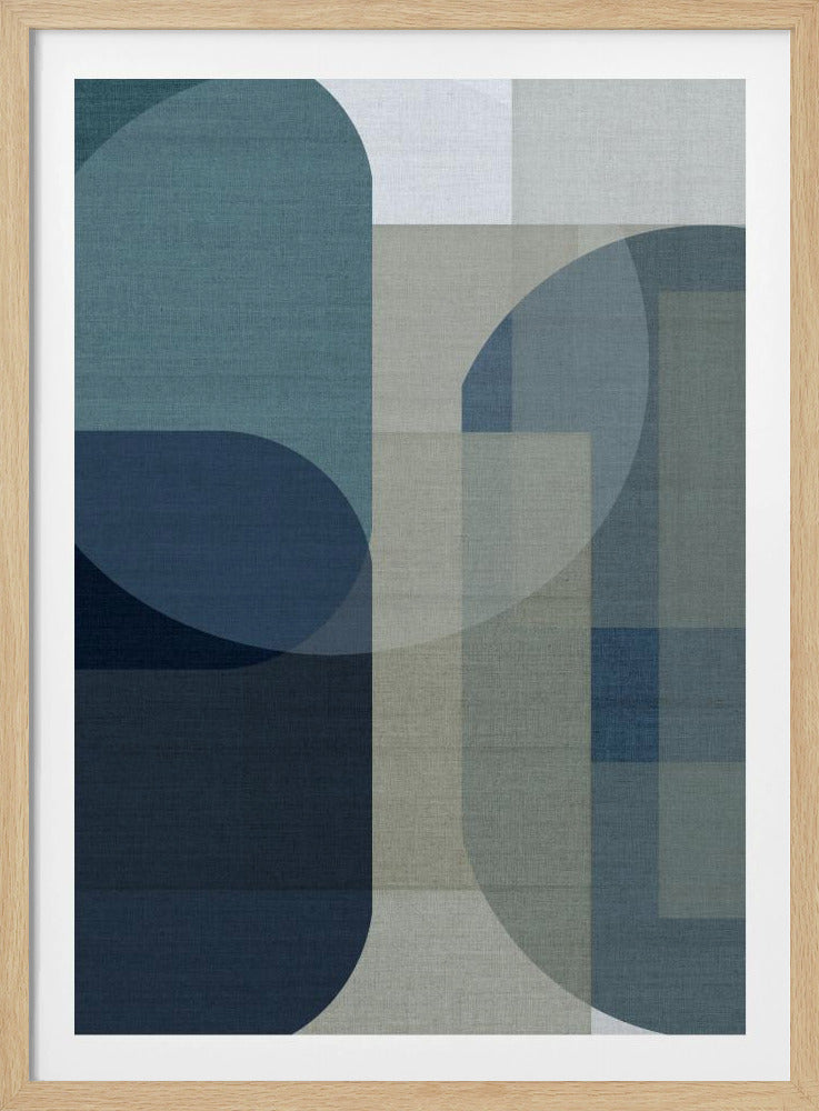 Gewebte blaue Schichten 1 | Poster