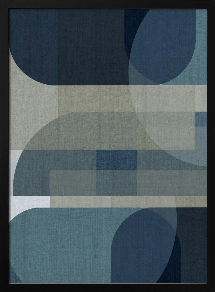 Gewebte blaue Schichten 3 | Poster