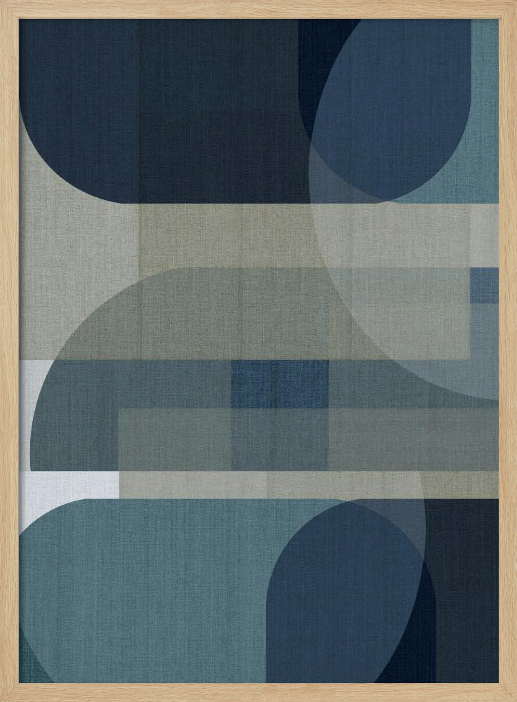 Gewebte blaue Schichten 3 | Poster