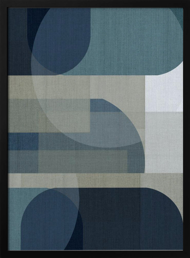 Gewebte blaue Schichten 4 | Poster