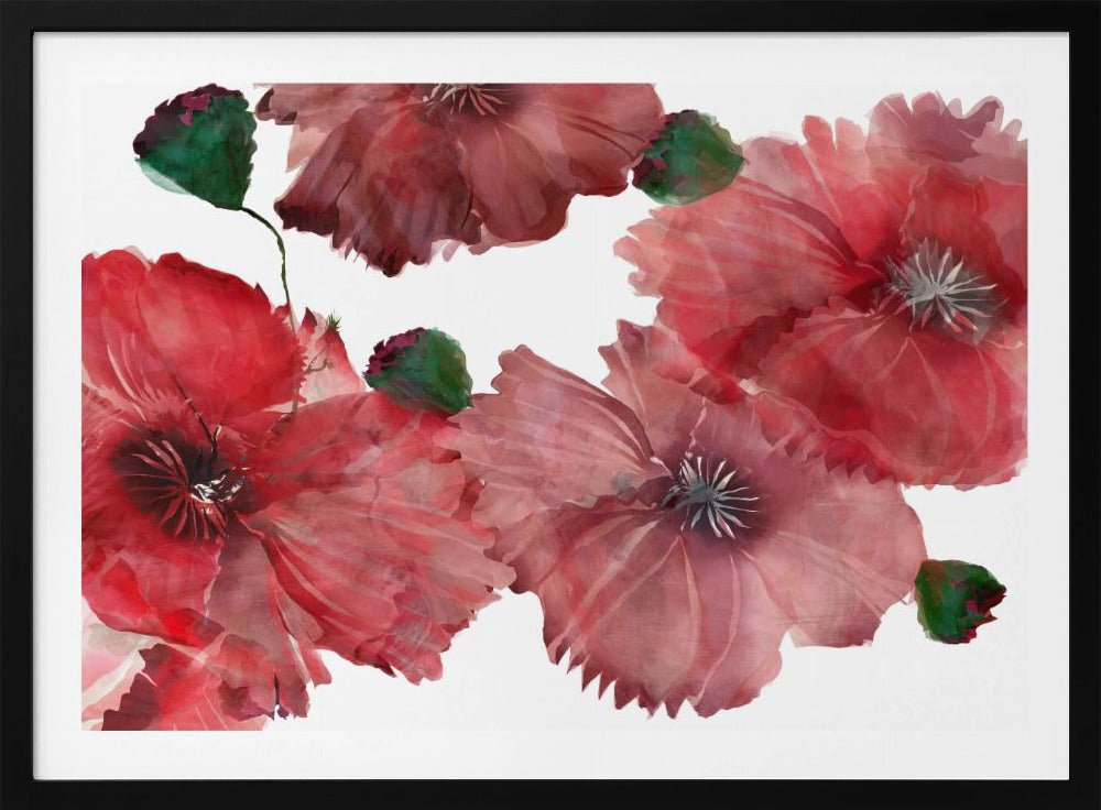 Große rote Blumen 1 | Poster