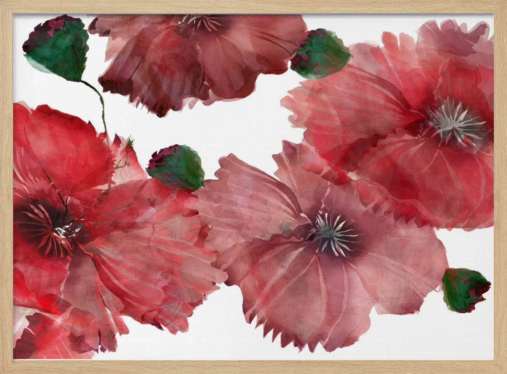 Große rote Blumen 1 | Poster