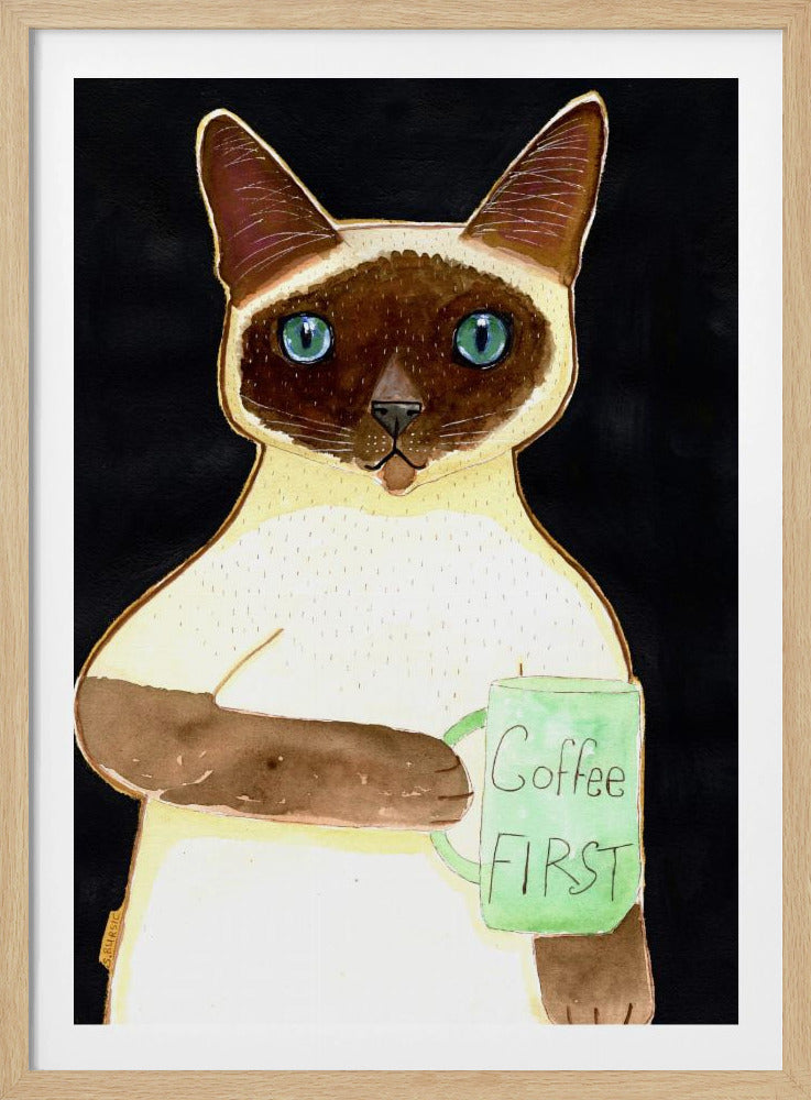 Kaffeekatze 2 Siamesen | Poster