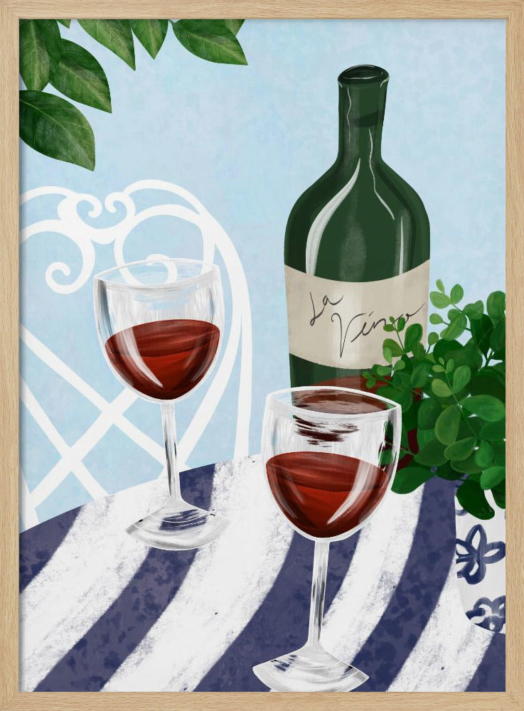 Rotwein unterm Baum | Poster