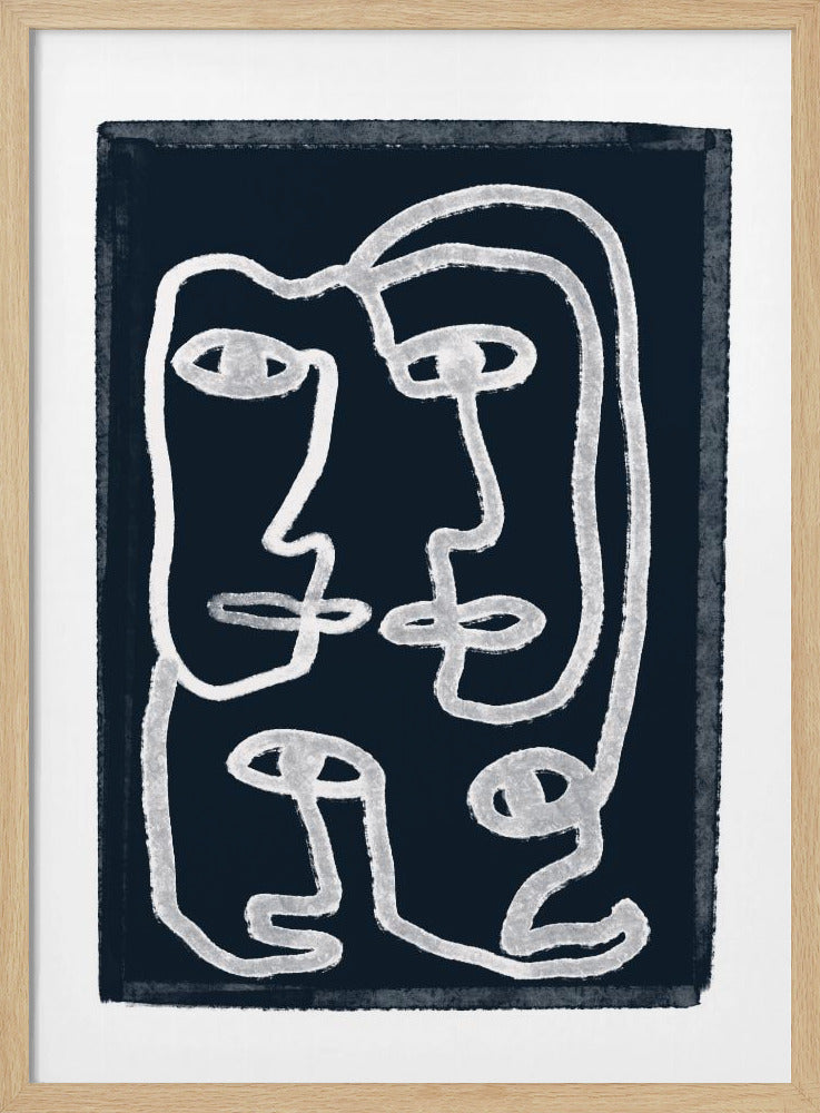 Marine Abstrakte Menschen | Poster