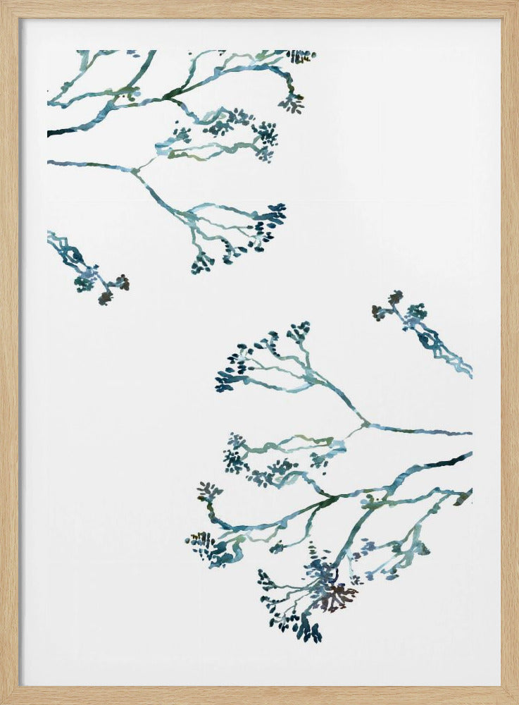 Zarte blaue Blumen 1 | Poster