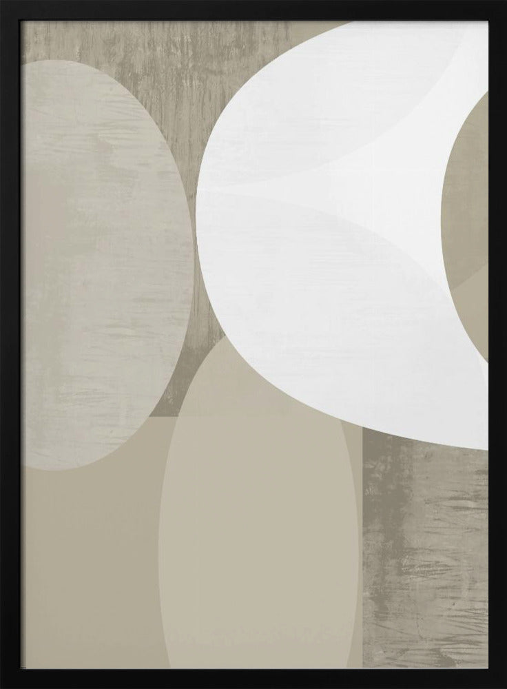 Schwarz-weiße neutrale Formen 1 | Poster
