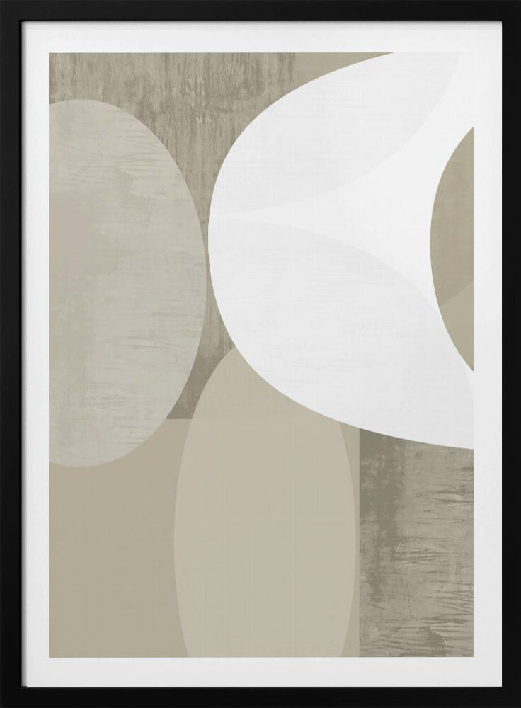 Schwarz-weiße neutrale Formen 1 | Poster